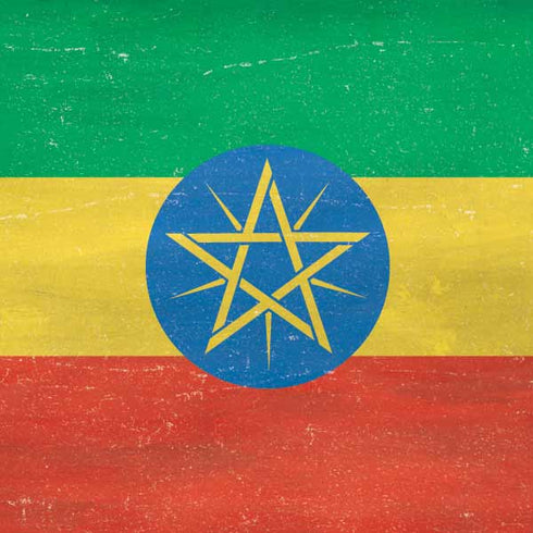 Ethiopia Flag Distressed Galaxy A50 Clear Case